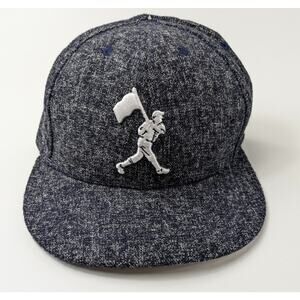 Mens Baseballism Baseball Cap Dad Hat Premium Wool POOR Speckled Gray Snapback